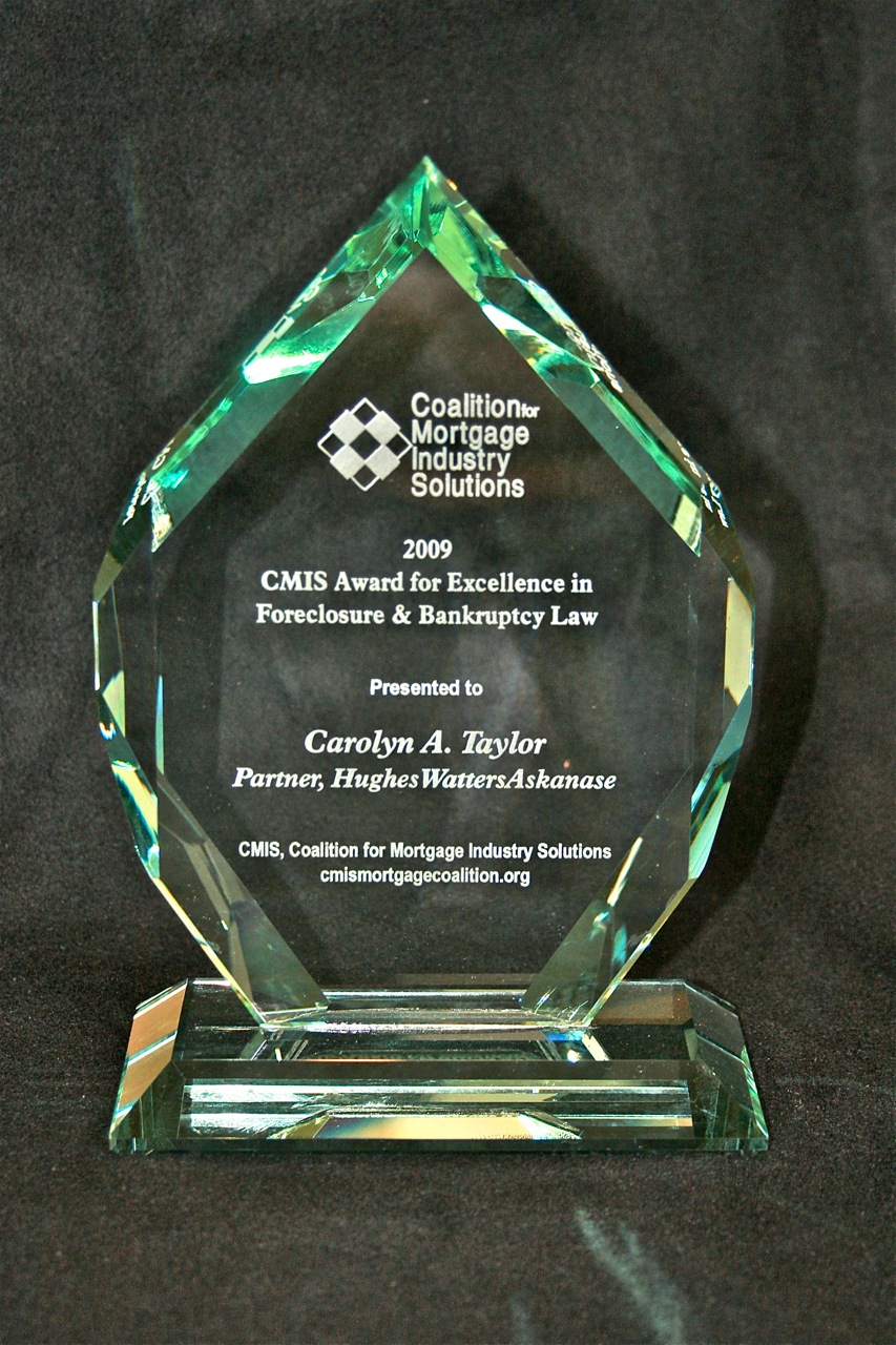 Carolyn Taylor CMIS_Excellence F BK Law Award